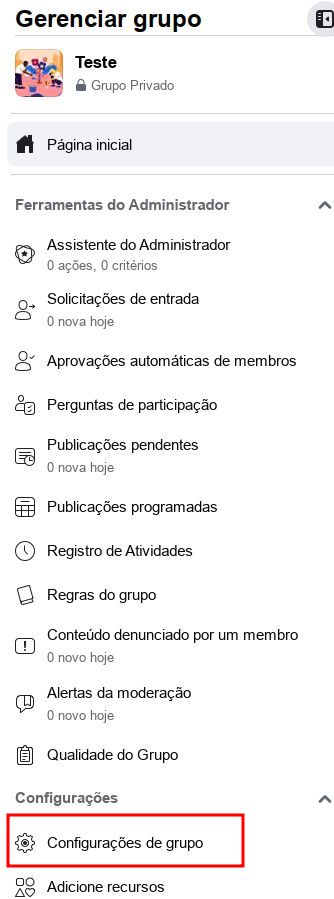 Tela principal do Facebook da página do Grupo GESTAR.