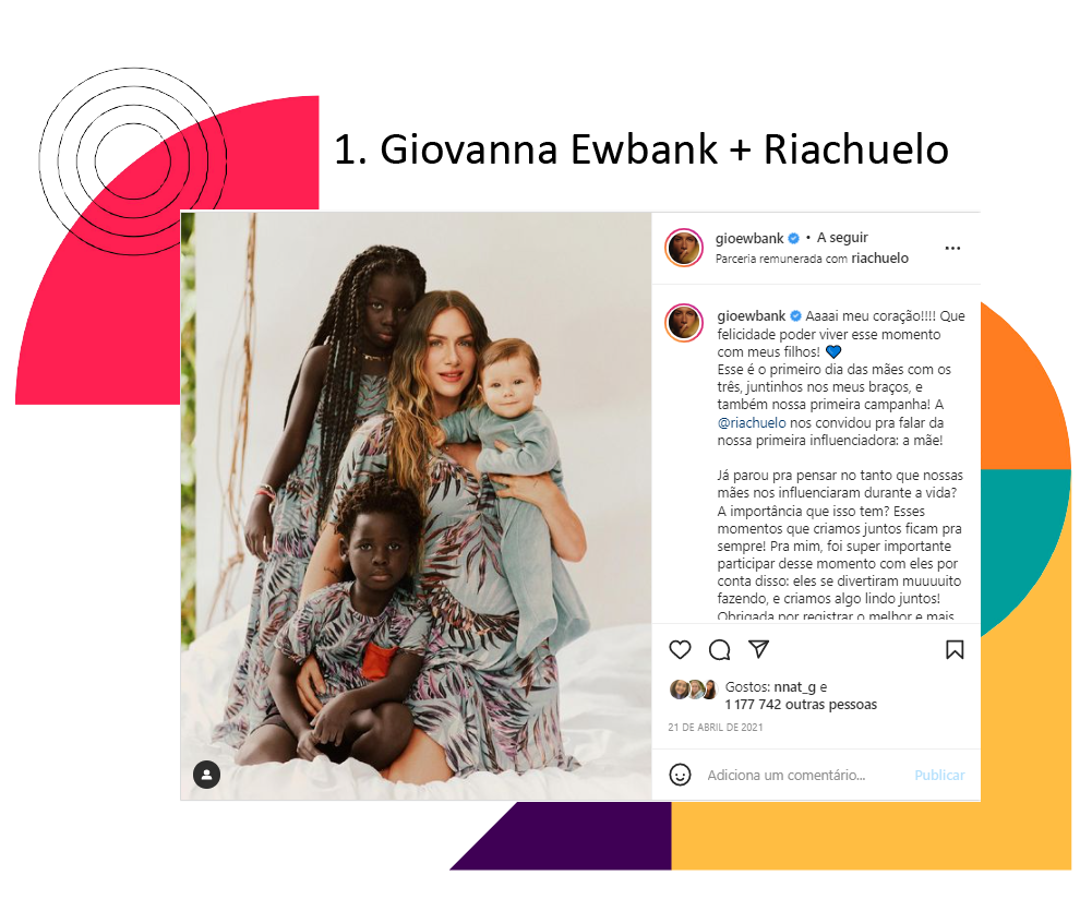 Giovanna Ewbank foi a influenciadora com mais engajamento no Dia das Mães 2021