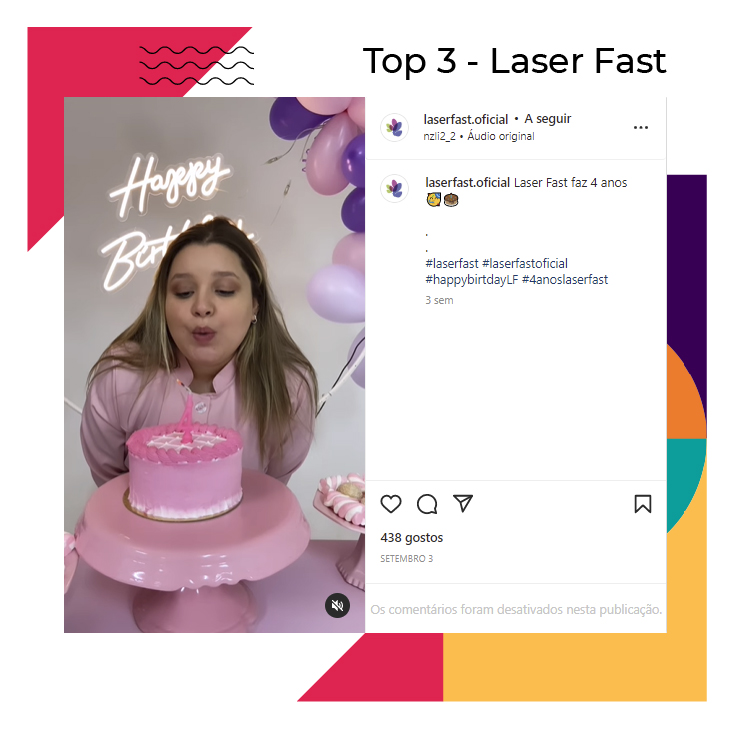 post do laser fast no Instagram