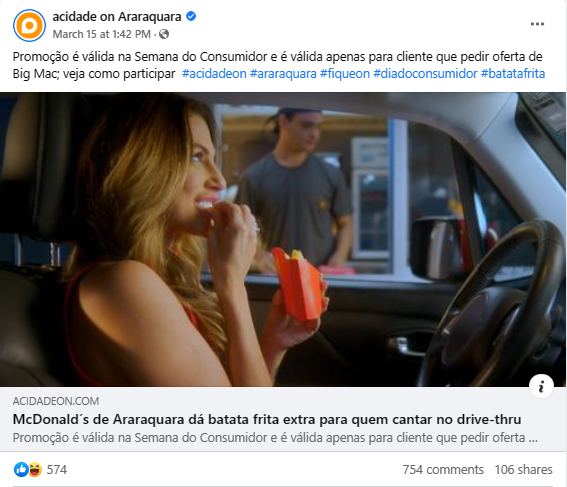 A Cidade Araraquara - Facebook - Dia do Consumidor