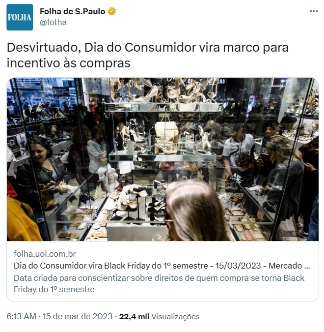 Twitter - Dia do Consumidor - Folha de São Paulo