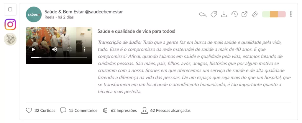 Transcrição de vídeo na Buzzmonitor