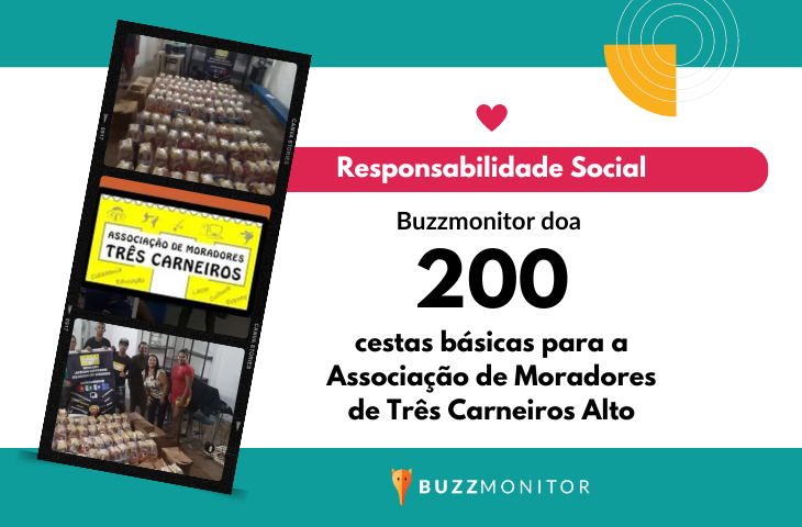 Responsabilidade Social: Buzzmonitor doa 200 cestas básicas para o Associação de Moradores de Três Carneiros Alto